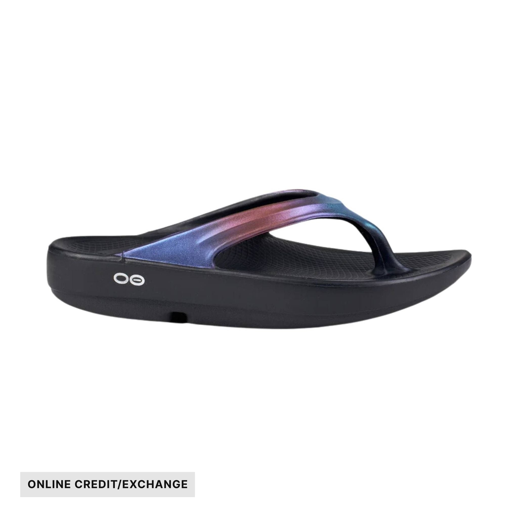 OOfos Women's OOlala Luxe Sandal - Midnight Spectre