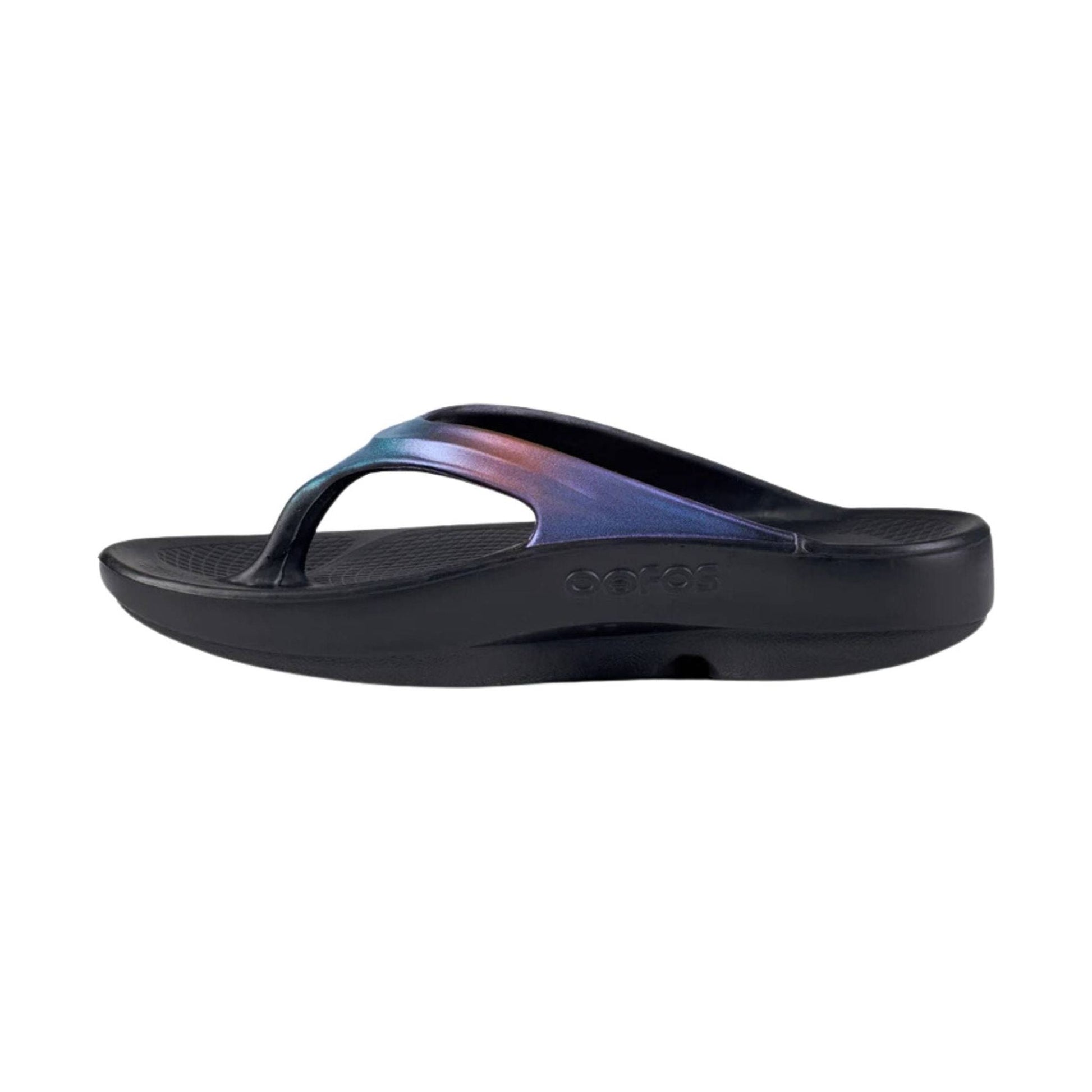 OOfos Women's OOlala Luxe Sandal - Midnight Spectre by Lenny's Shoe & Apparel