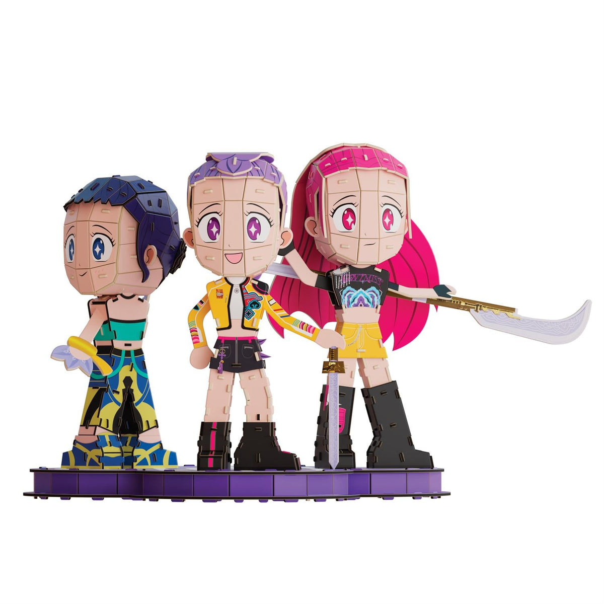 4D Build K Pop Demon Hunters HUNTR/X Chibi  3D Puzzle Model Kit