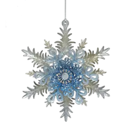 Silver Filigree Snowflake Ornament