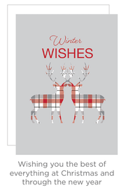 Wonders of Winter Collection – Plaid Reindeer Pair