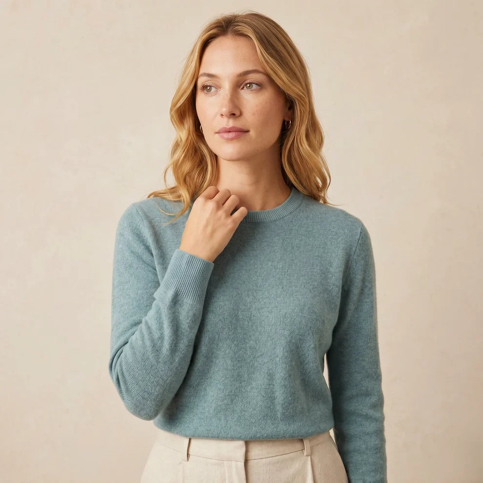 Lumusae Women's Original Cashmere Crewneck Sweater