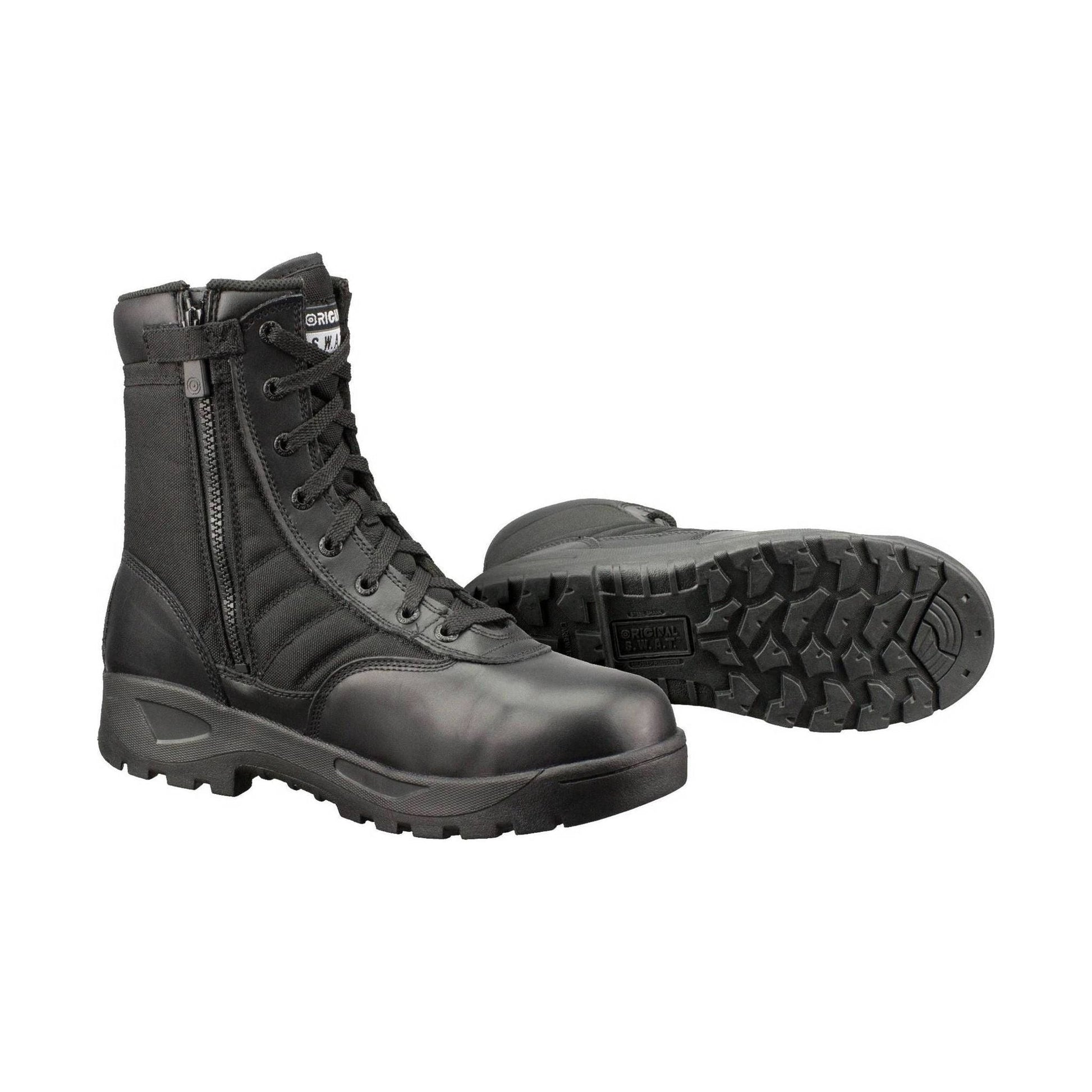 Original Footwear Men's Classic 9 Inch Side Zip Safety Plus Non Metallic Toe Work Boots - Black by Lenny's Shoe & Apparel