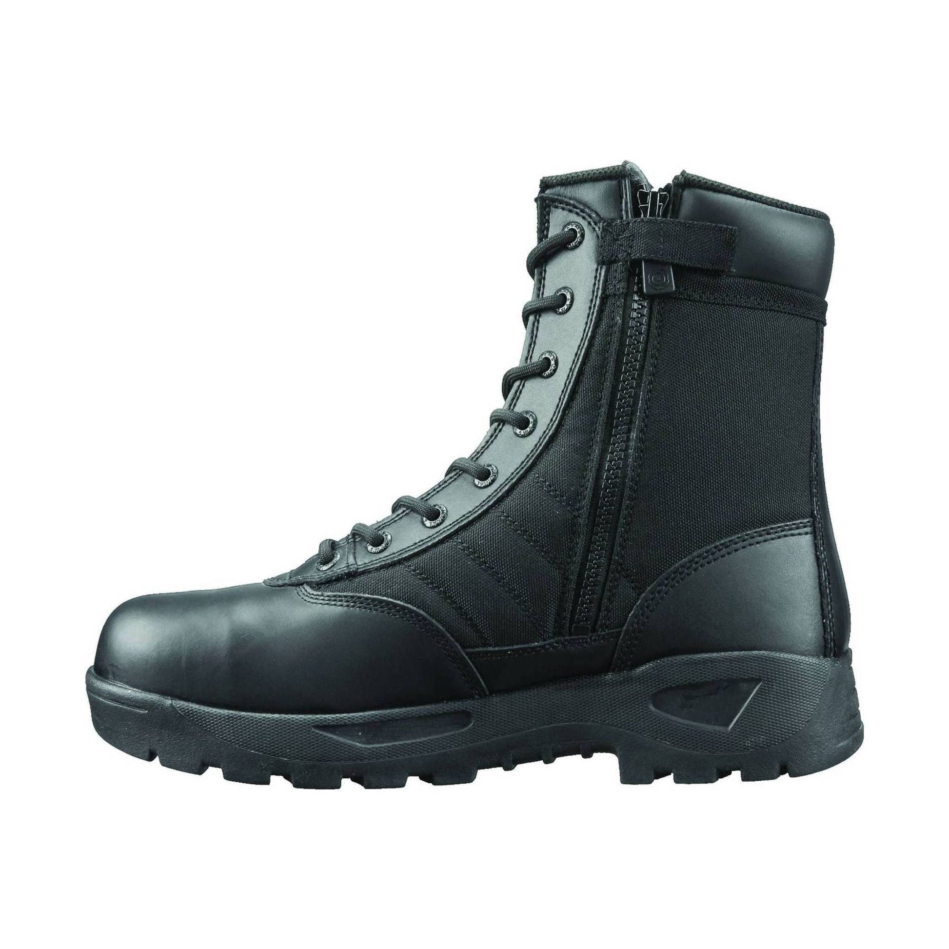 Original Footwear Men's Classic 9 Inch Side Zip Safety Plus Non Metallic Toe Work Boots - Black by Lenny's Shoe & Apparel