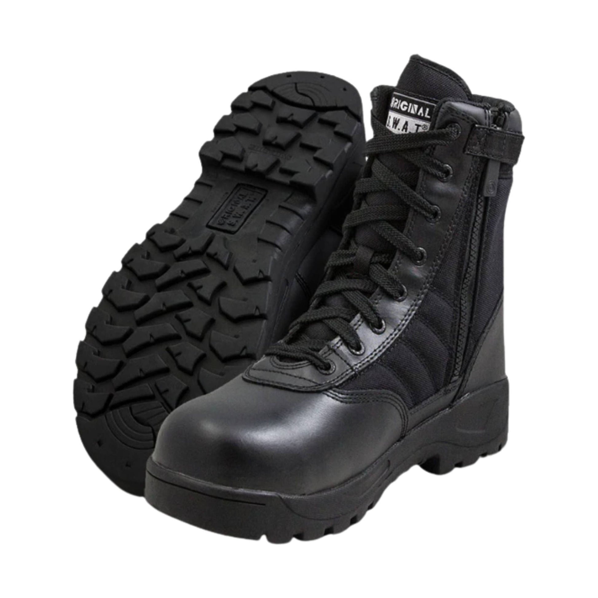 Original Footwear Men's Classic 9 Inch Side Zip Safety Plus Non Metallic Toe Work Boots - Black by Lenny's Shoe & Apparel