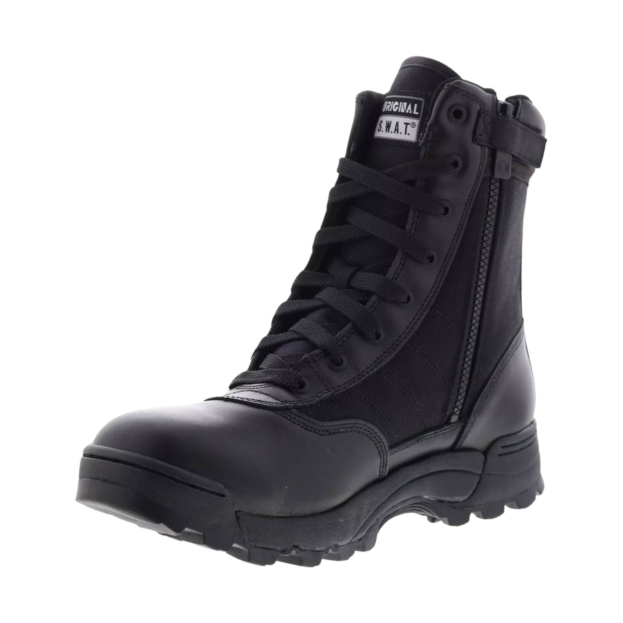Original Footwear Men's S.W.A.T Classic 9 Inch Side Zip EN Tactical Work Boots - Black by Lenny's Shoe & Apparel