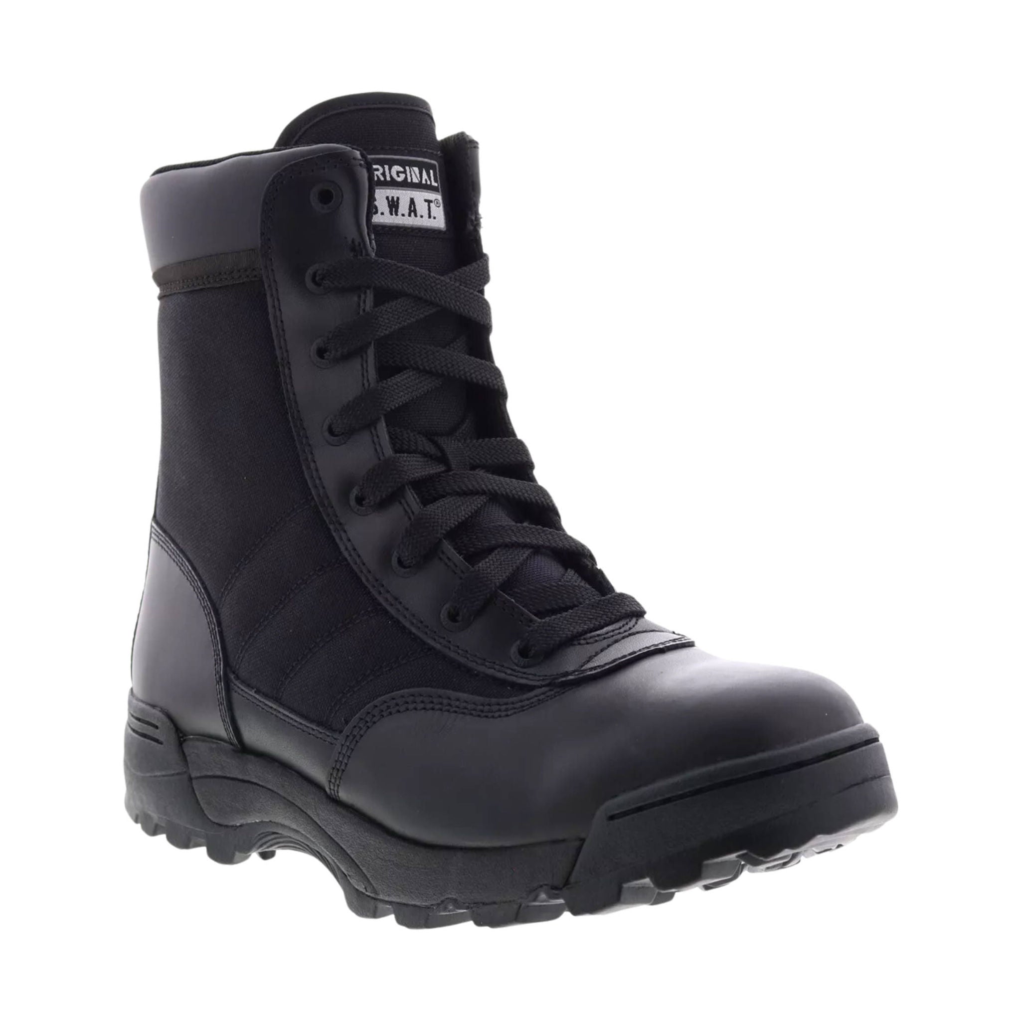 Original Footwear Men's S.W.A.T Classic 9 Inch Side Zip EN Tactical Work Boots - Black by Lenny's Shoe & Apparel