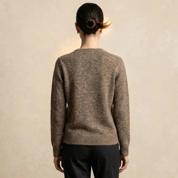 Lumusae Women's Original Undyed Cashmere V-Neck Sweater