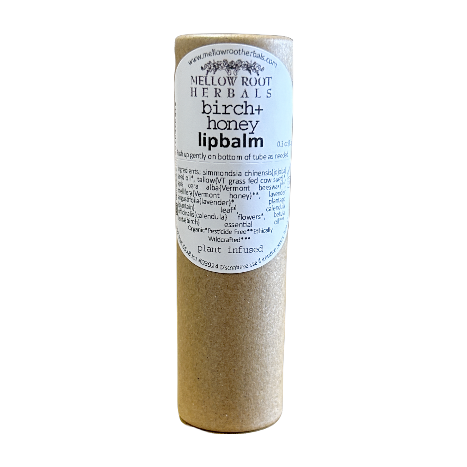 Mellow Root Herbals Birch and Honey Lipbalm