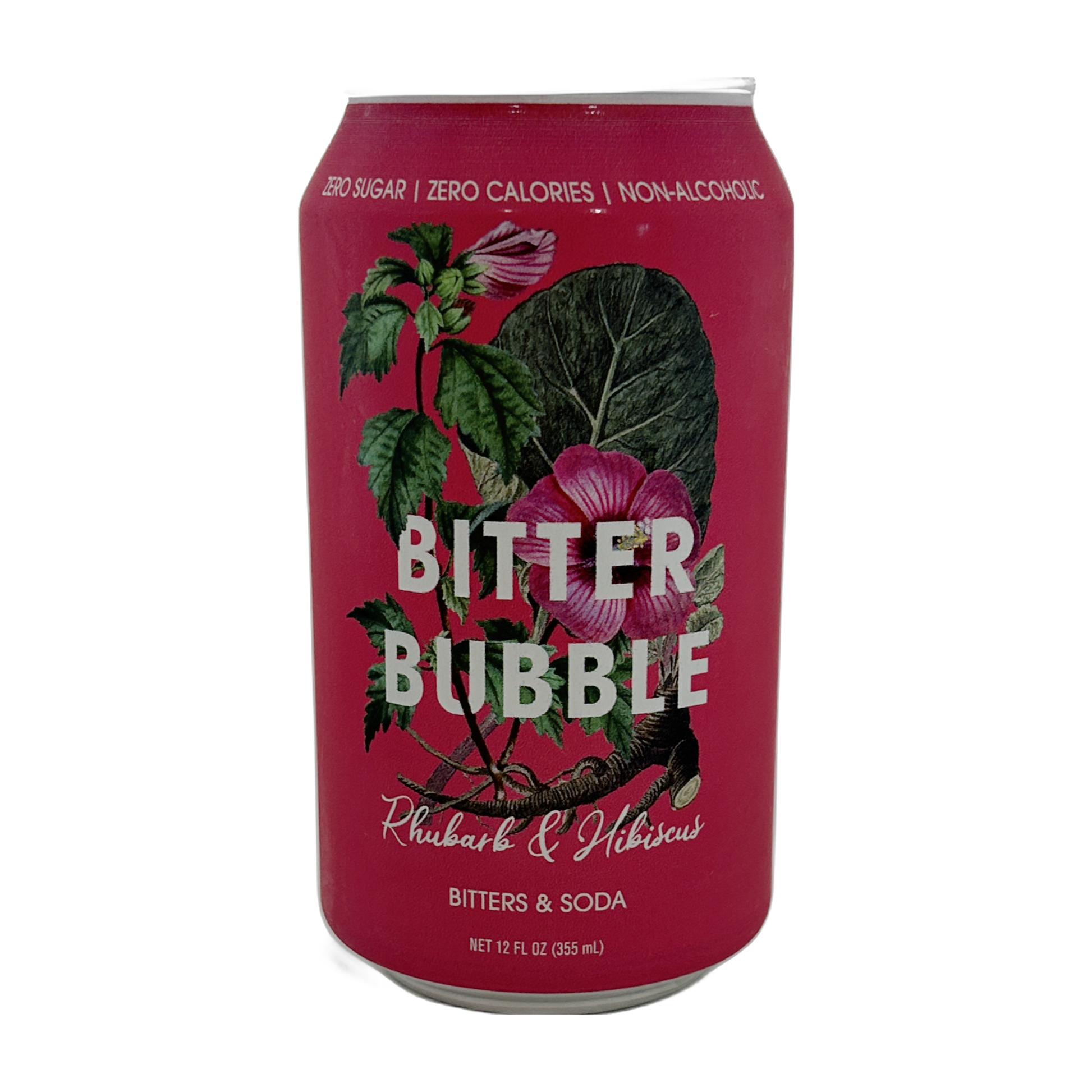 Bitter Bubble Rhubarb and Hibiscus Seltzer