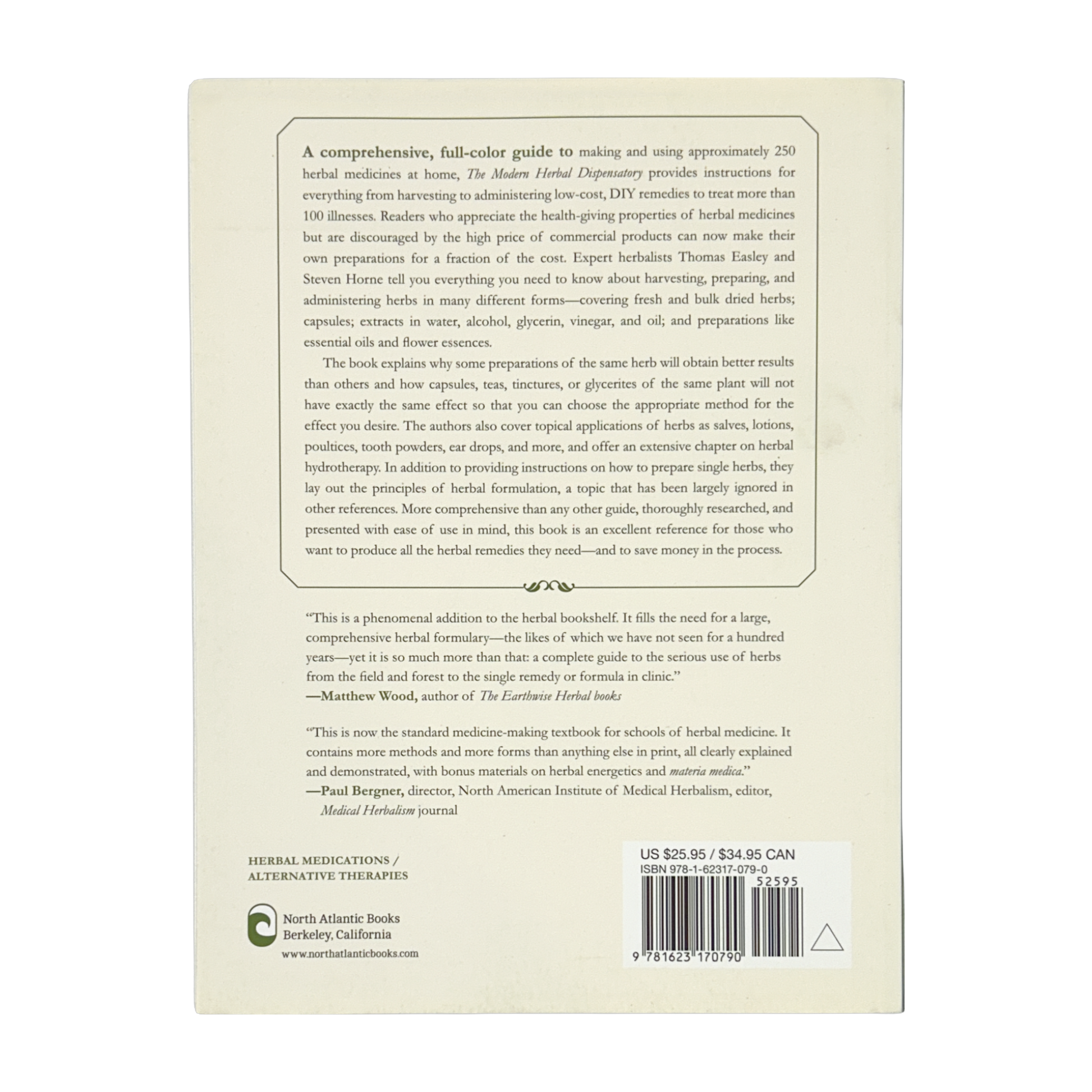 The Modern Herbal Dispensatory by Thomas Easley & Steven Horne