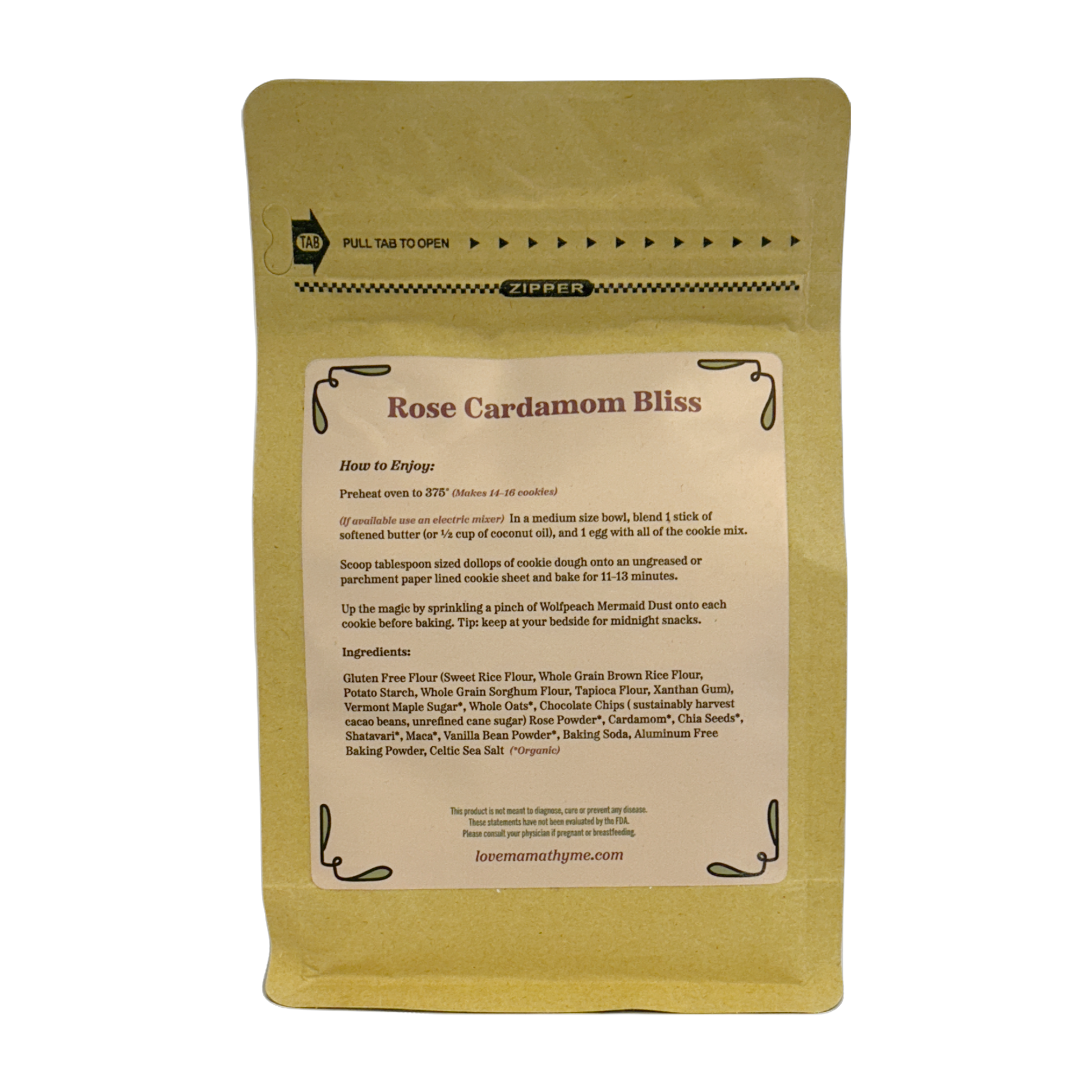 Mama Thyme Rose Cardamom Lactation Cookie Mix