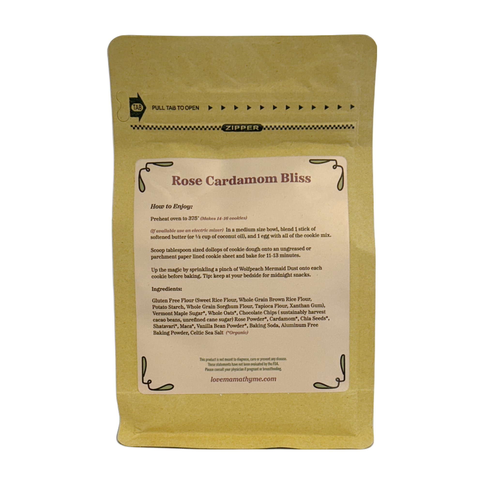 Mama Thyme Rose Cardamom Lactation Cookie Mix