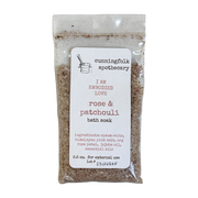 cunningfolk apothecary rose & patchouli bath soak 2.7 oz