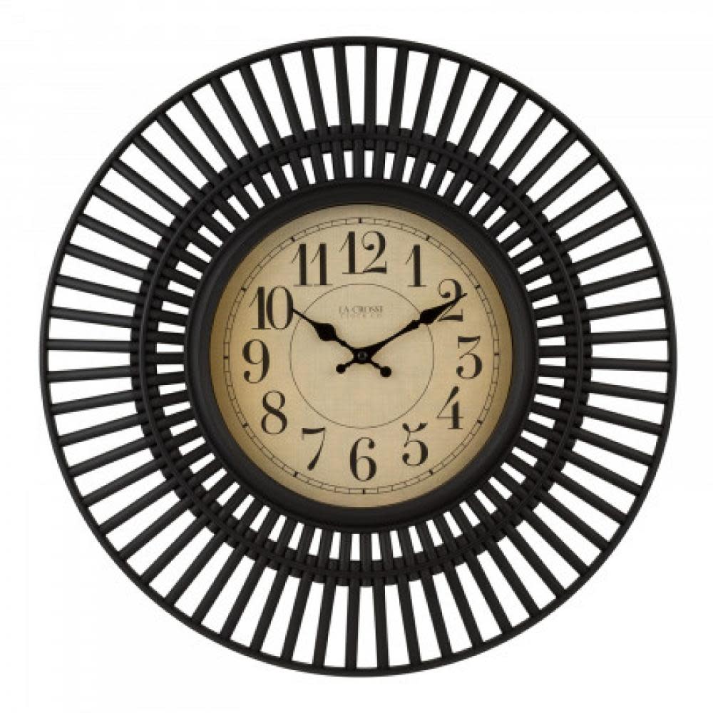 Black Frame Clock 20 inch by Homeportonline