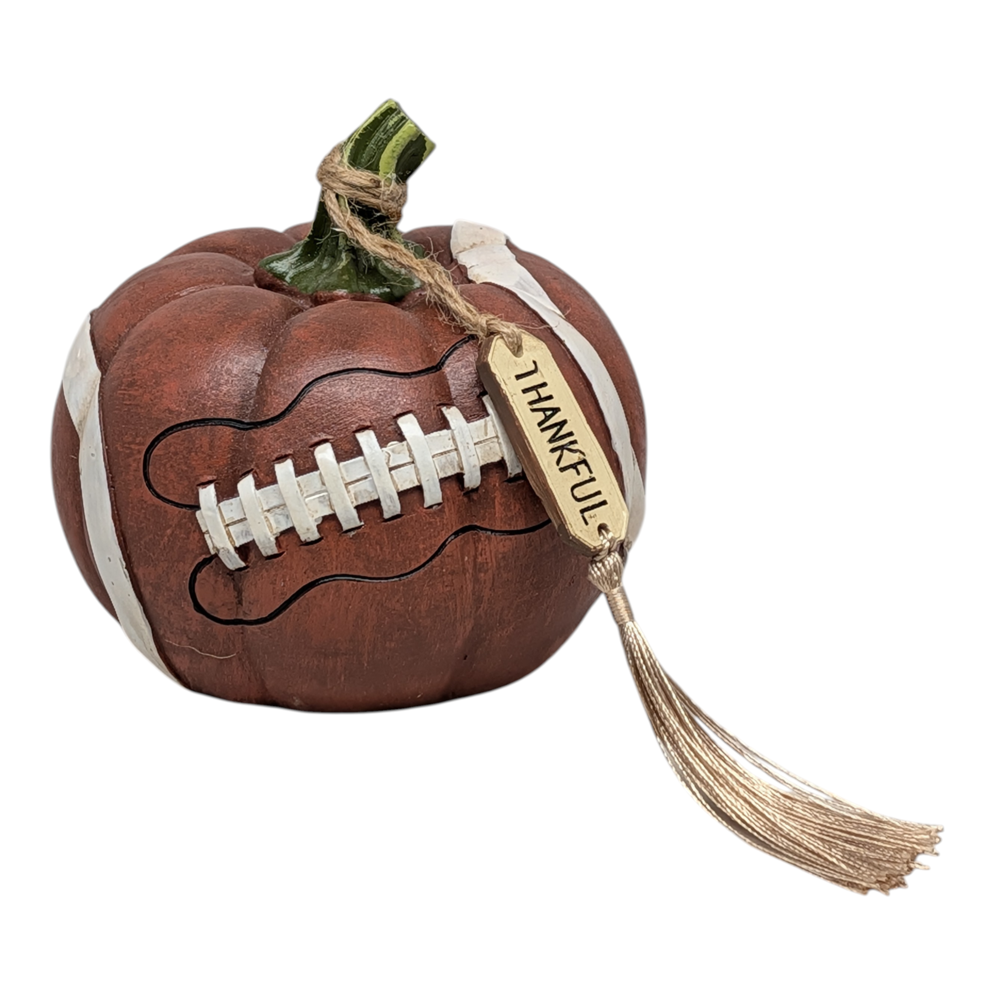 Football Harvest Pumpkin Figurine -