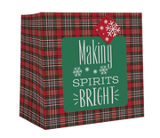 Square Jumbo Gift Bag - Spirits Bright