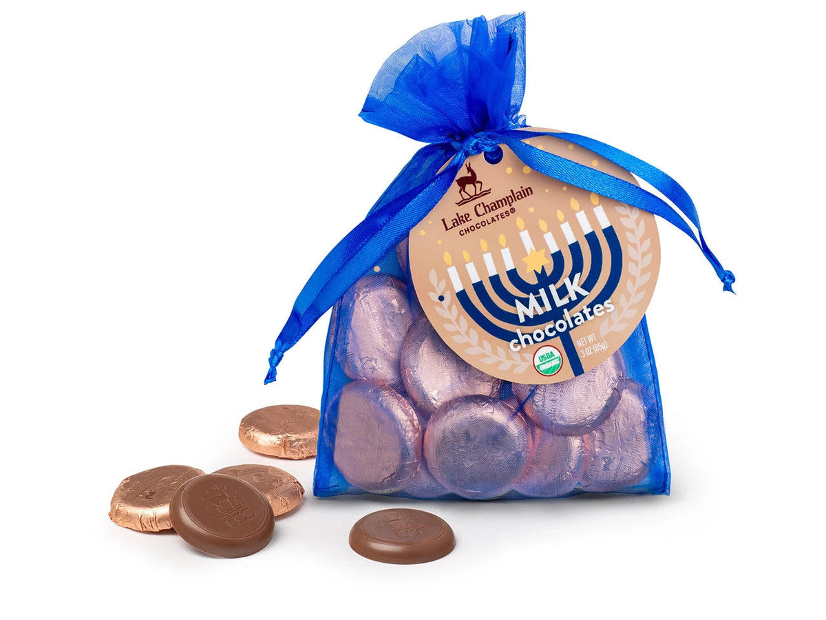 Hanukkah Milk Chocolate Coins Gift Bag