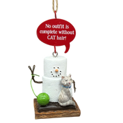 Smores Cat Talk Ornament - No Outfit is Compete Without Cat Hair
