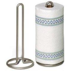 Euro Satin Nickel Standing Paper Towel Holder by Homeportonline