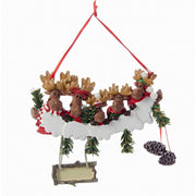 Moose Ornament For Personalization - Family of 5