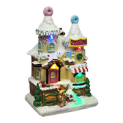 Lighted Resin Gingerbread House - Cookies