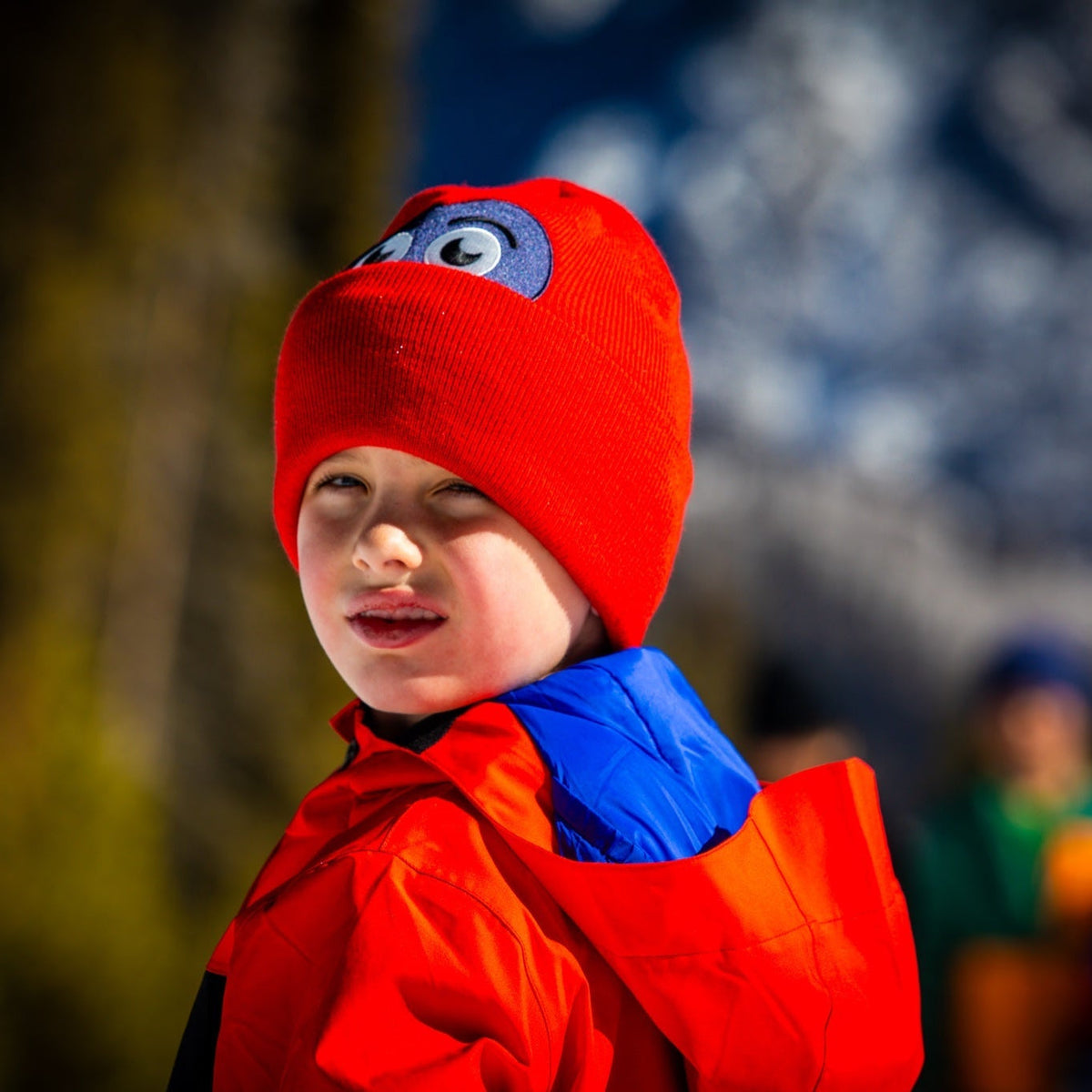 Kids Owlet Beanie - True Red