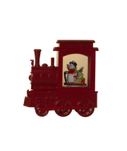 Lighted Spinning Water Globe Train - Snowman