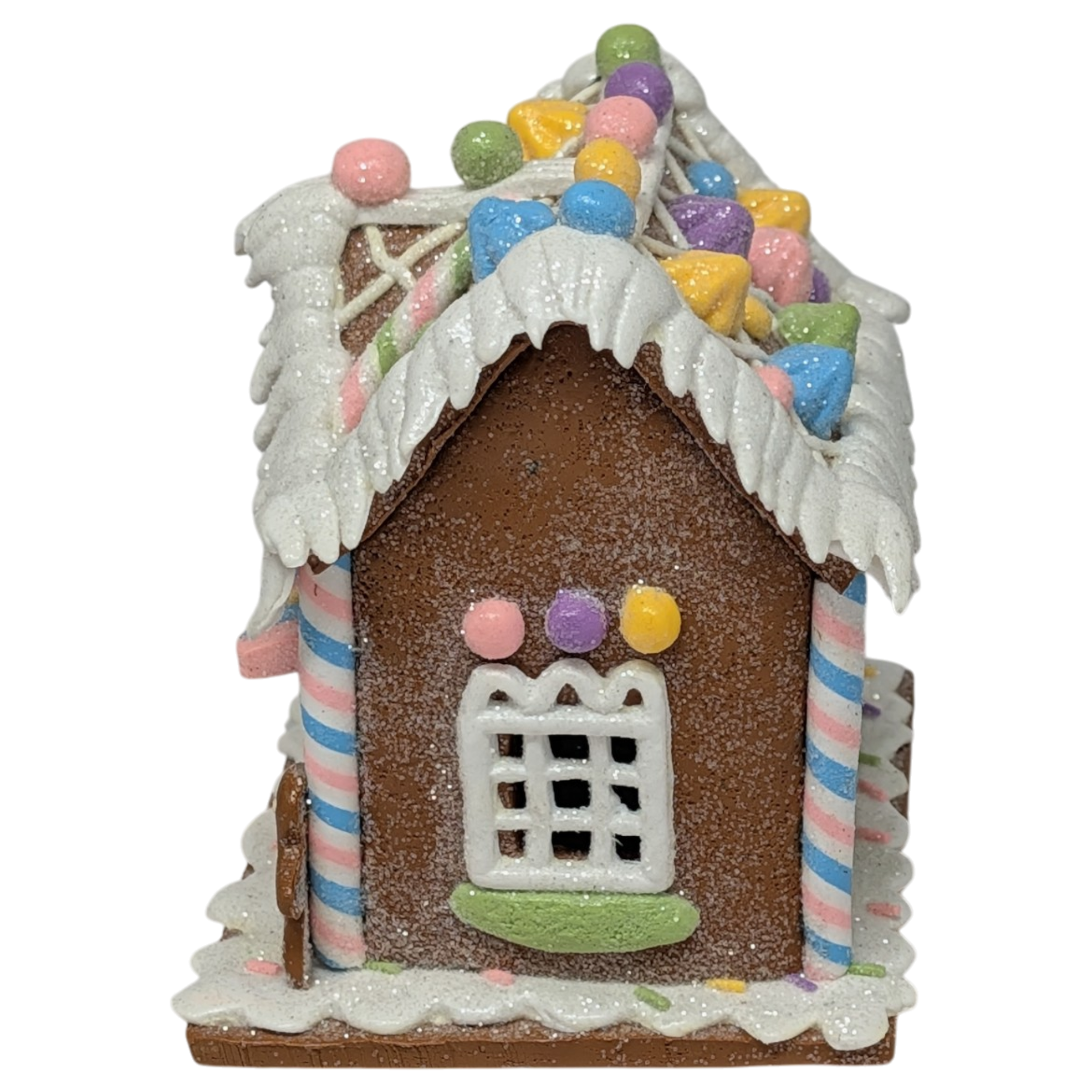 Lighted Mini Gingerbread House - 4.5 inch - Gum Drop