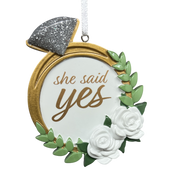 She Said Yes Engagement Ring Ornament