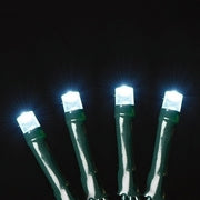 USB powered 50 LED (12.8 foot) Green Wire Multifunction Lights with Timer - Cool White