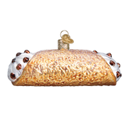 Cannoli Glass Ornament