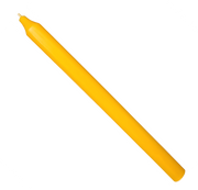 Rustic Taper Dinner Candle - 12 Inch Sun Yellow
