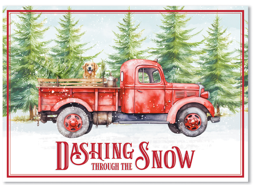 Love of Pets Boxed Cards (Vintage Truck with Christmas Trees)