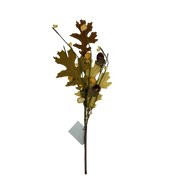 12 inch Harvest Wooden Leaf with Berries Pick