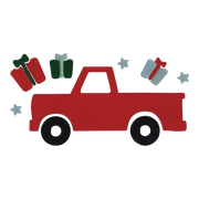 Santa's Delivery Truck Window Gel Clings