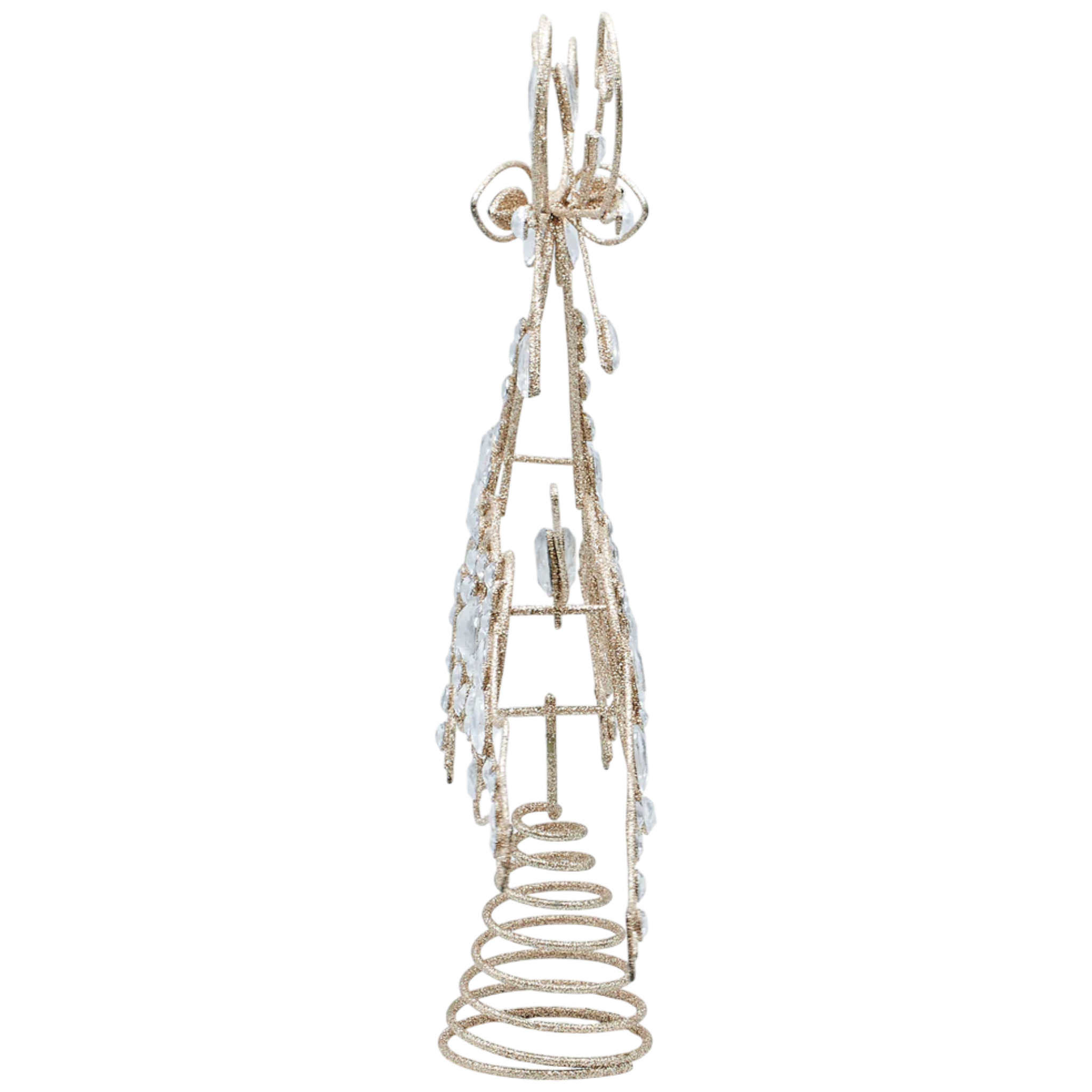 Crystal & Wire Reindeer Treetopper - 13 Inch