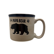 Papa Bear - Drip Glaze Mug - Ocean Blue