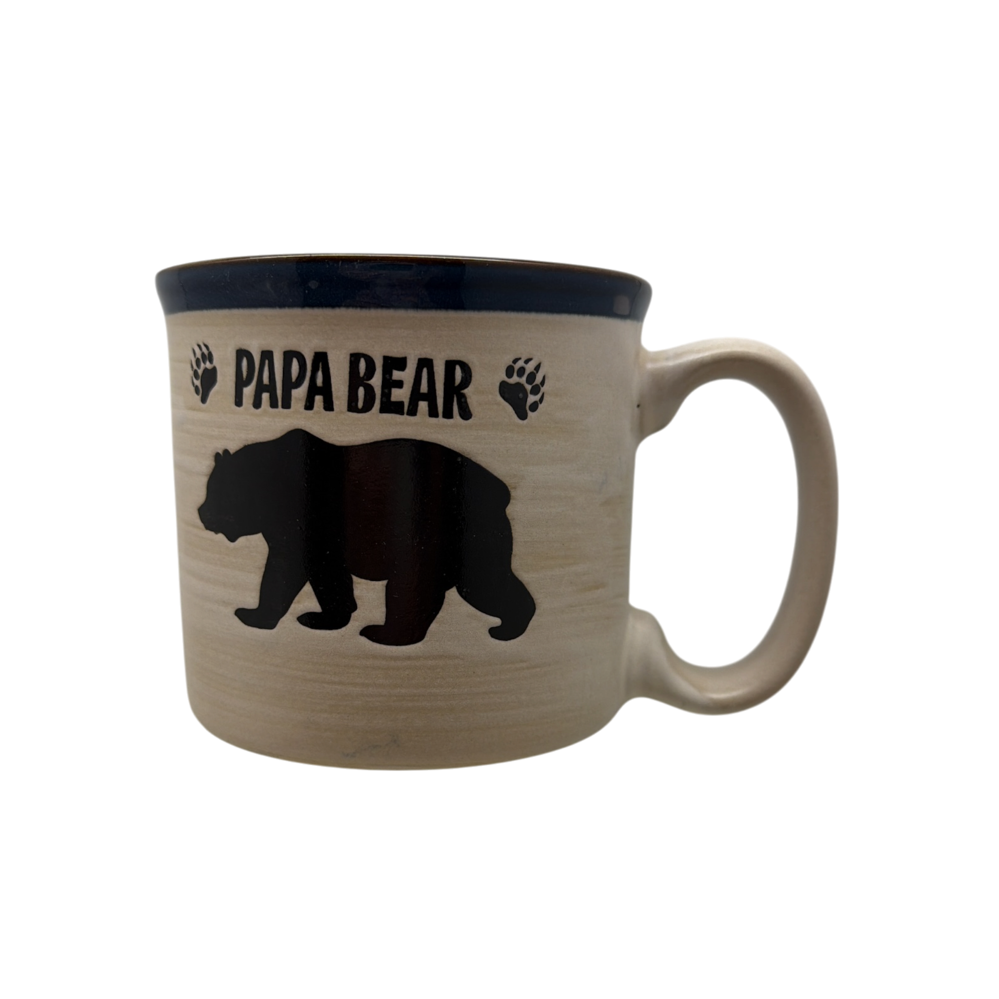 Papa Bear - Drip Glaze Mug - Ocean Blue