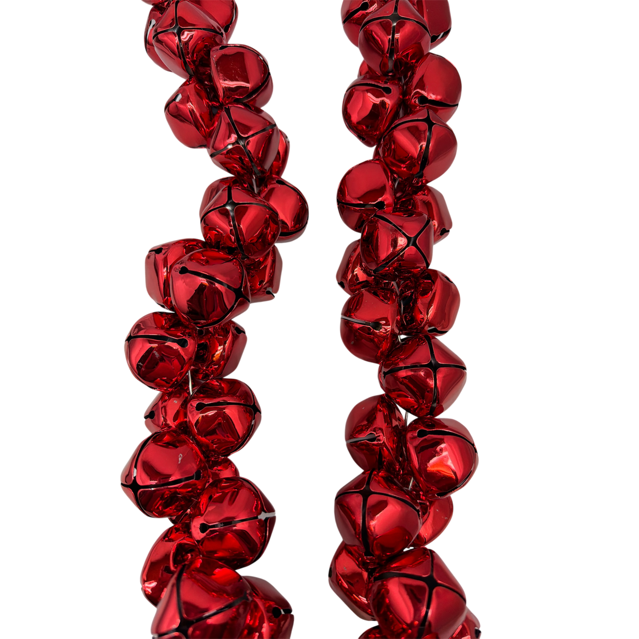 70 Inch Metal Jingle Bell Garland - Red
