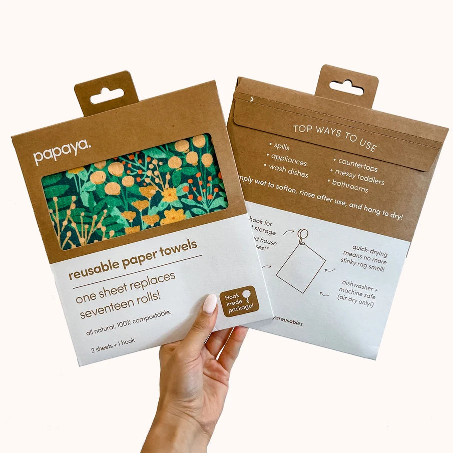 Papaya Reusable Towels (Four Styles Available)
