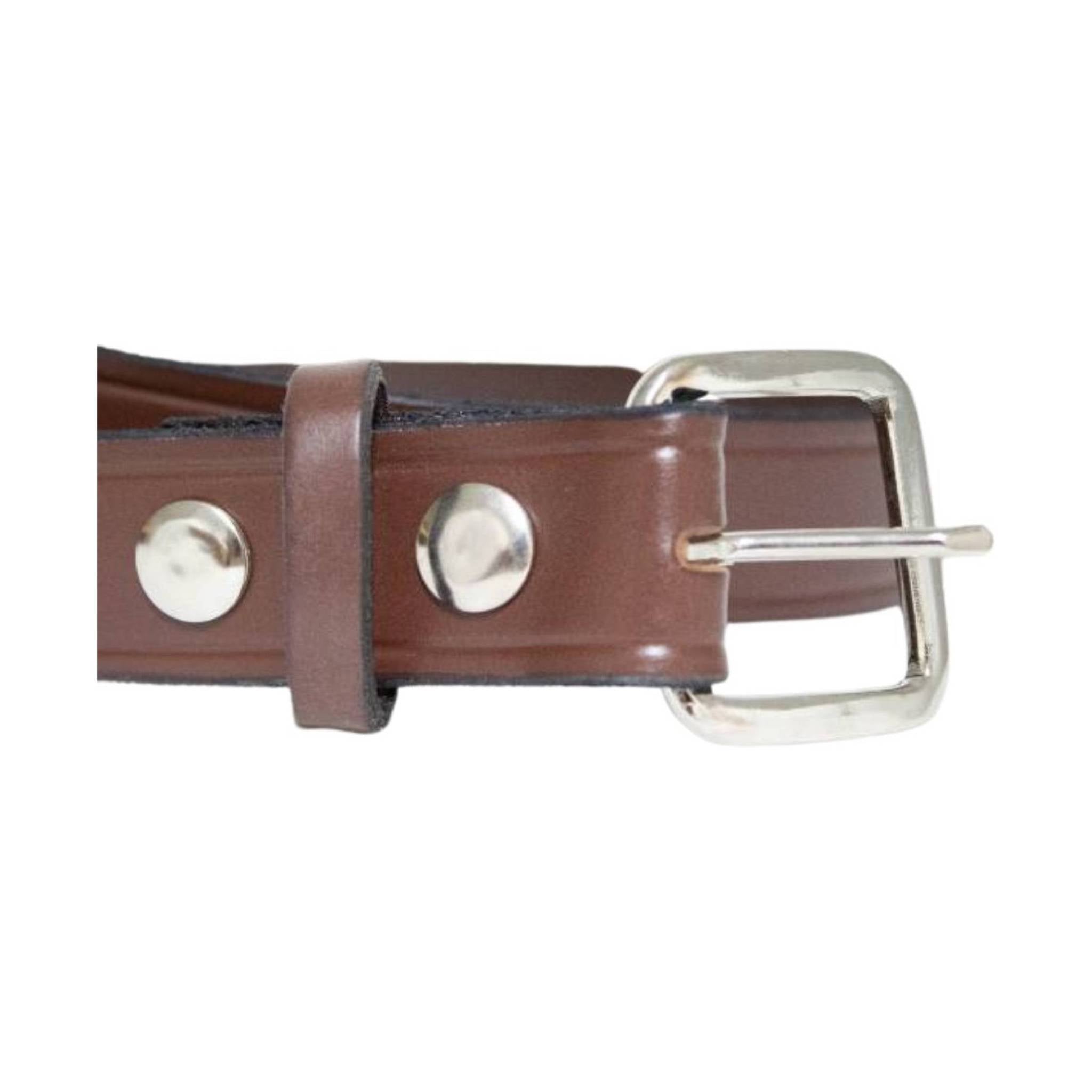 P&B Amish Men's Leather Belt - Brown by Lenny's Shoe & Apparel