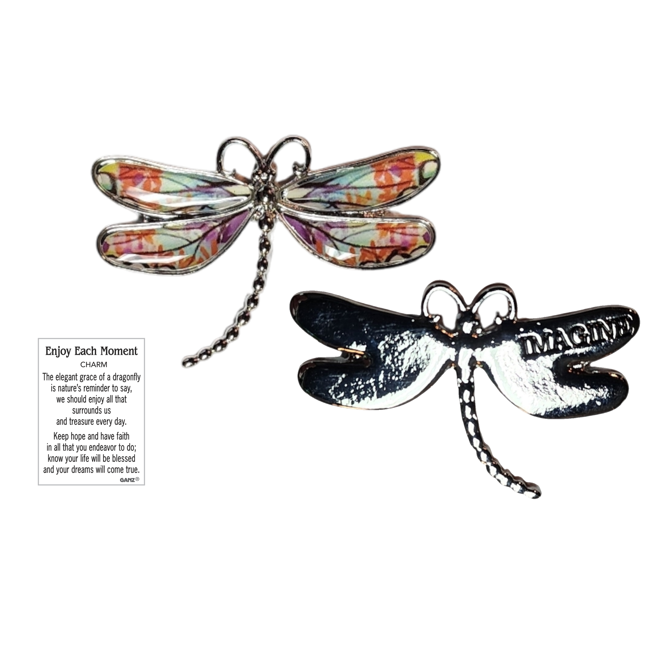 Dragonfly Inspriational Pocket Charm -