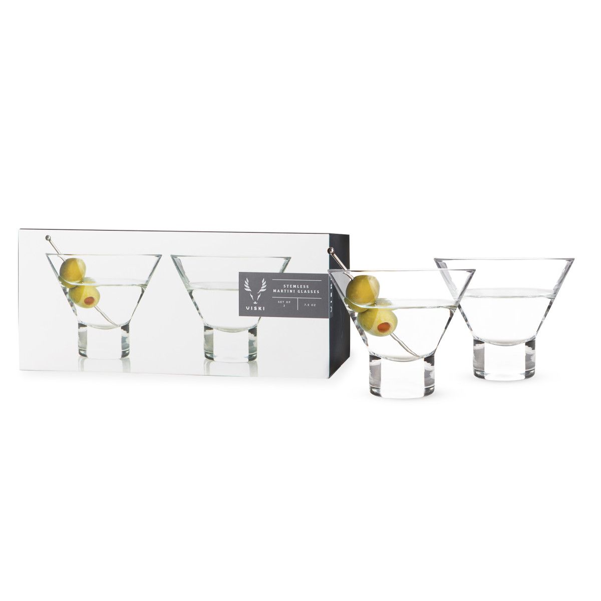 Stemless Martini Glasses Lead Free Crystal - Sold Individually by Homeportonline