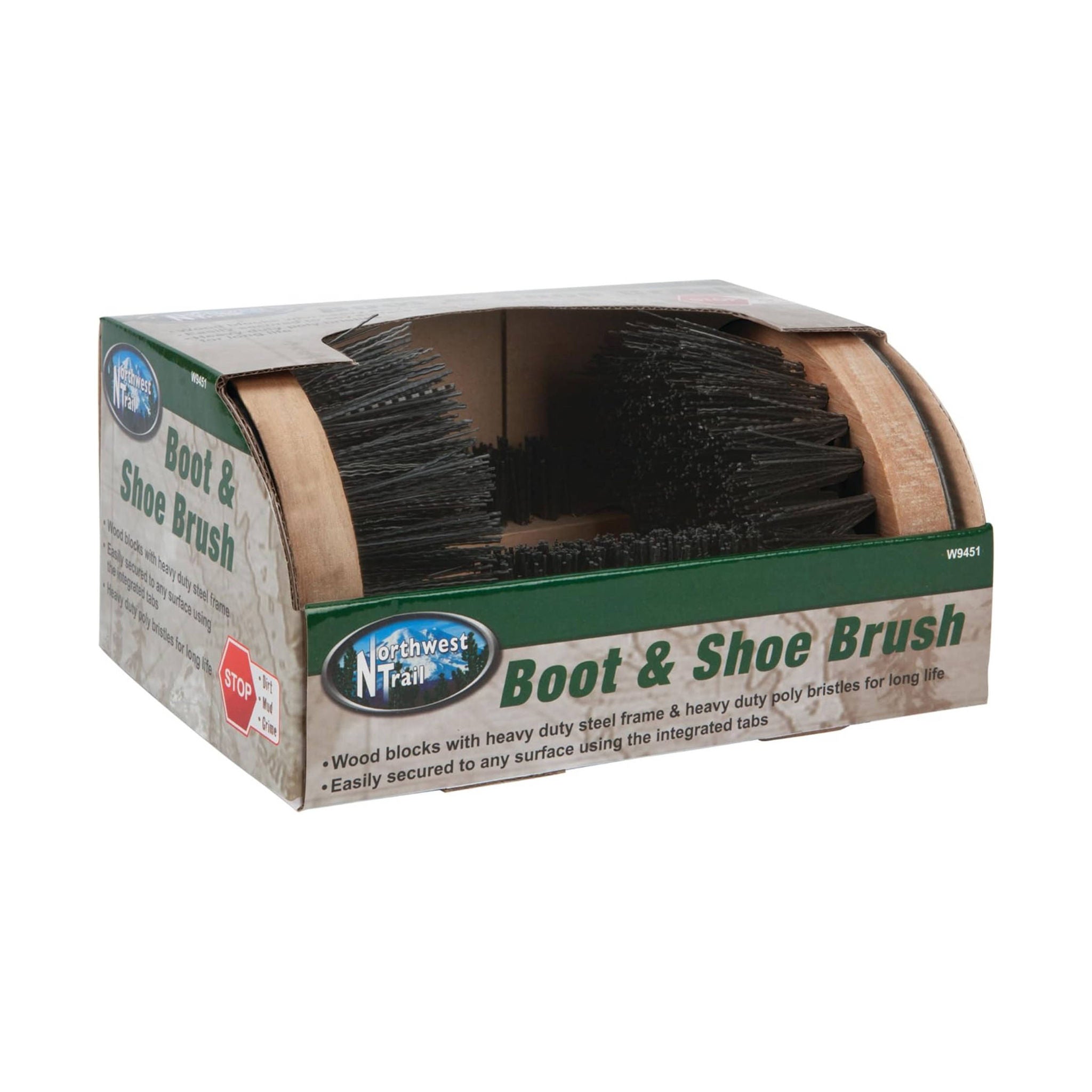 Performance Tool Boot Brush Cleaner Floor Mount With Hardware - Black by Lenny's Shoe & Apparel