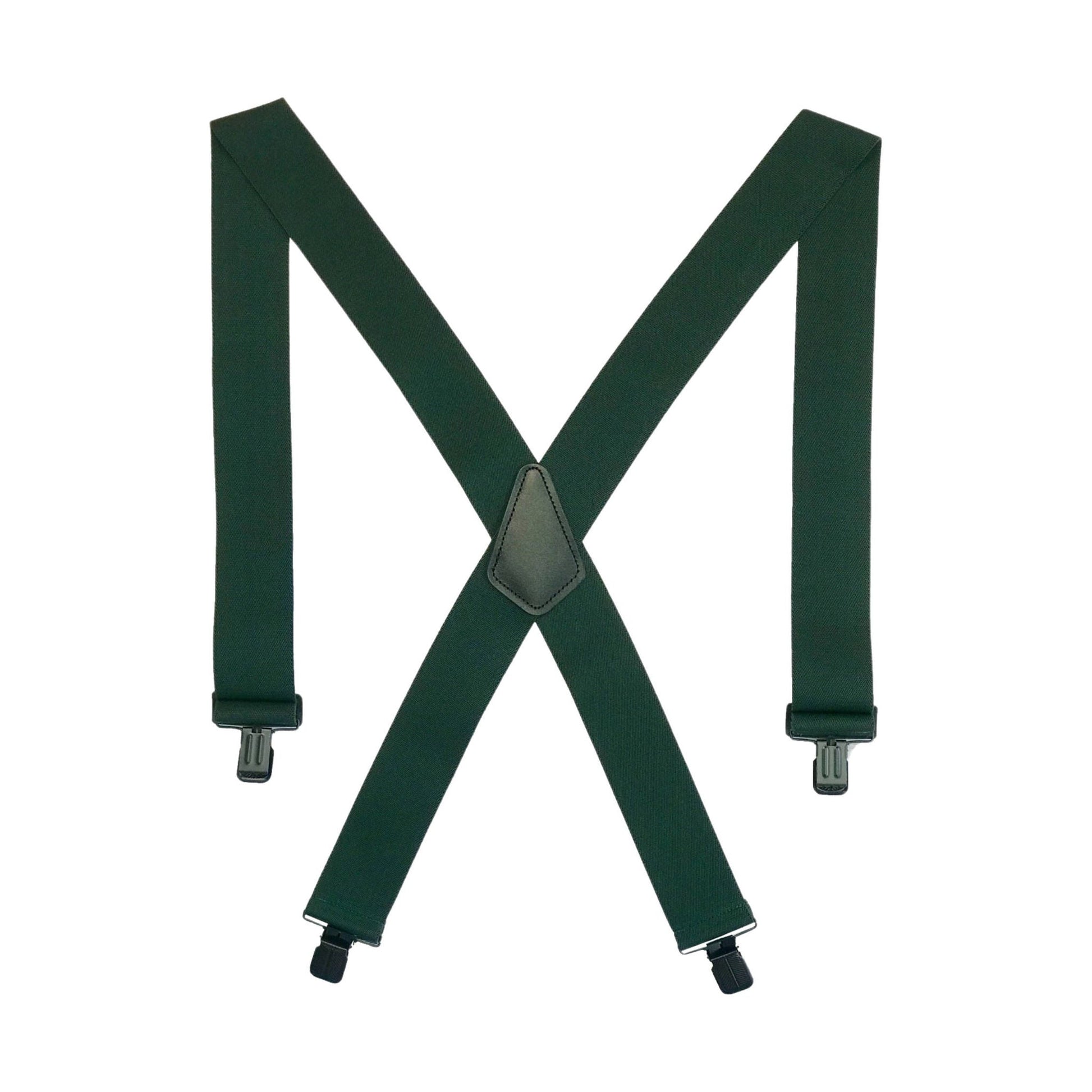 Perry 2 Inch Clip On Suspenders - Hunter Green by Lenny's Shoe & Apparel