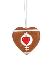 Sports Heart Ornament -  Football