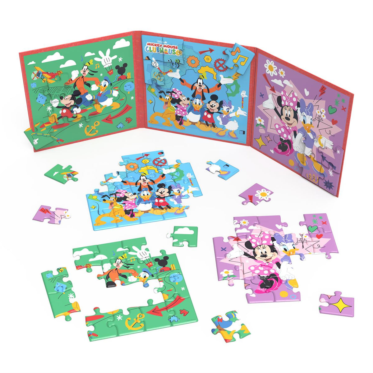 Play And Go Magnetic Puzzles, Mickey Mouse Club House 3-in-1 Set