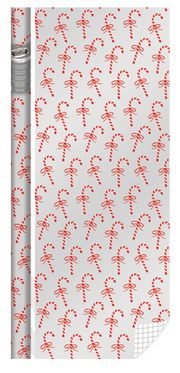 Holiday Foil Roll Wrap - 30" x 120" - Candy Canes