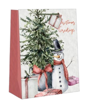 Traditional Giftbag - Snowman Greetings - Large